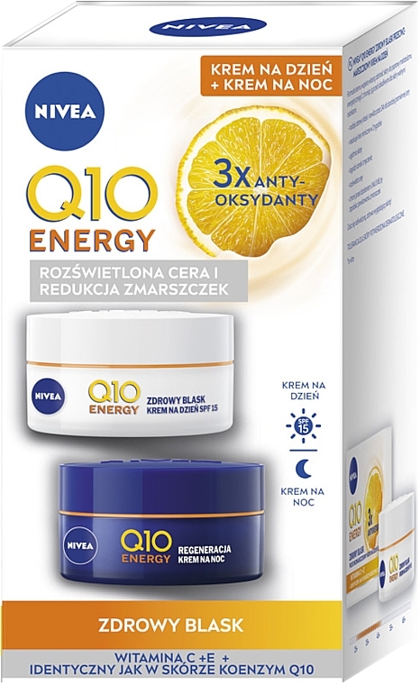 Set - NIVEA Duopack Q10 Energy (Gesichtscreme 2 x 50 ml)  — Bild N1