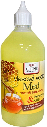 Regenerierendes Haarwasser mit Gelée Royale und Coenzym Q10 - Bione Cosmetics Honey + Q10