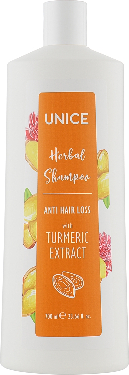 Revitalisierendes Kräutershampoo mit Kurkuma - Unice Herbal Shampoo Anti Hair Loss — Bild N1