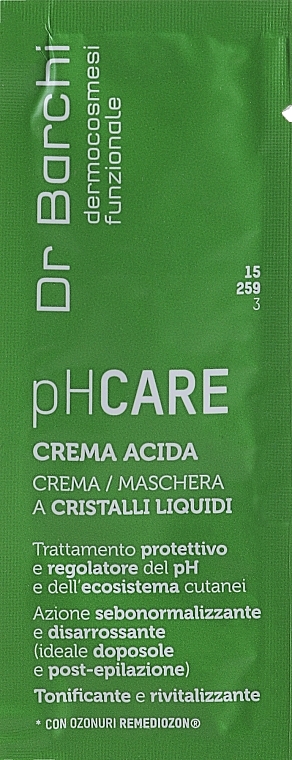 GESCHENK! Creme-Maske für das Gesicht - Dr. Barchi pH Care Acid Cream (Probe)  — Bild N1