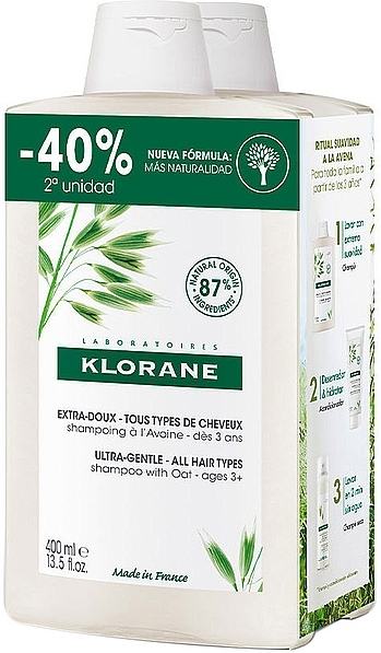 Haarshampoo - Klorane Extra Gentle Oat Milk Shampoo — Bild N1