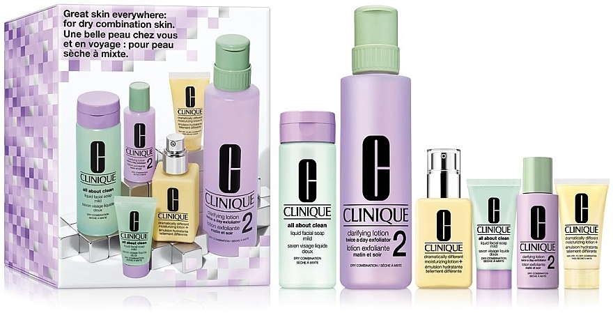 Set, 6-teilig - Clinique Great Skin Everywhere: For Dry Combination Skin — Bild N1