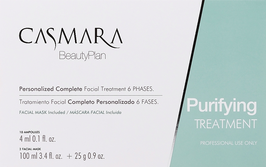 Casmara Purifying Treatment (Gesichtsampullen 10x4ml + Maske 2x100ml + Maske 2x25g) - Casmara Purifying Treatment (Gesichtsampullen 10x4ml + Maske 2x100ml + Maske 2x25g) — Bild N1