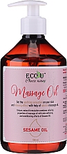 Düfte, Parfümerie und Kosmetik Entspannendes Massageöl mit Sesamöl - Eco U Massage Oil Sesame Oil