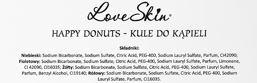 Badebomben-Set - Love Skin Happy Donuts (Badebomben 4x60g)  — Bild N10