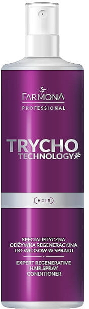 Spezialisiertes Conditioner-Spray für das Haar - Farmona Professional Trycho Technology Expert Regenerative Hair Spray Conditioner — Bild N1
