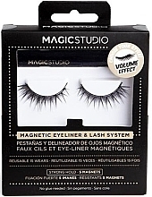 Düfte, Parfümerie und Kosmetik Magnetische falsche Wimpern mit Eyeliner - Magic Studio Magnetic Eyelashes + Eyeliner Volume Effect