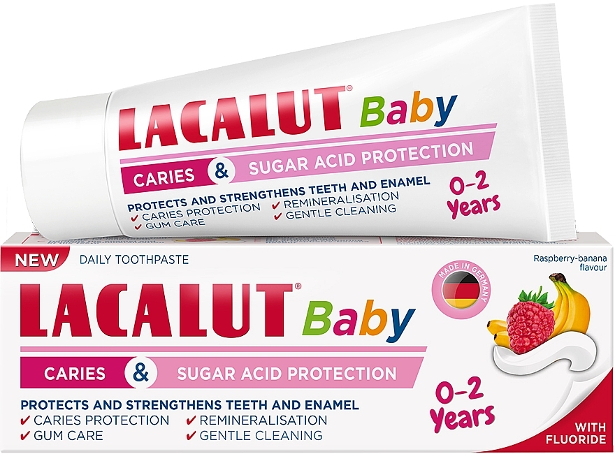 Zahnpasta für Kinder Anti-Karies und Zuckersäureschutz 0-2 Jahre - Lacalut Baby  — Bild N2