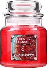 Düfte, Parfümerie und Kosmetik Duftkerze im Glas mit 2 Dochten - Country Candle Strawberry Mint Tart