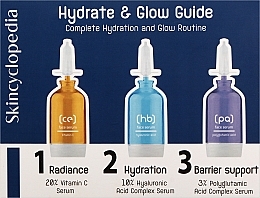 Gesichtspflegeset - Skincyclopedia Hydrate & Glow Guide Set (Gesichtspflegeset 3x15ml) — Bild N1