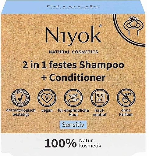 Fester Shampoo-Conditioner Sensitive - Niyok 2in1 — Bild N1