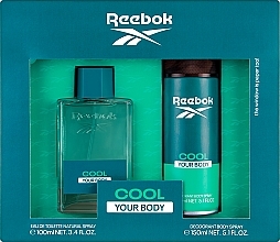 Reebok Cool Your Body Gift Set For Men - Duftset (Eau de Toilette 100ml + Deospray 150ml) — Bild N1