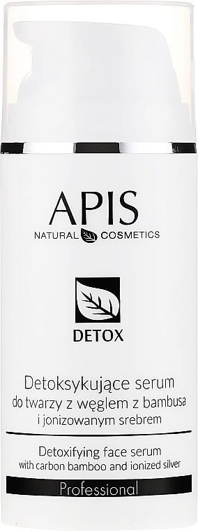 Detox Gesichtsserum mit Bambuskohle und ionisiertem Silber - APIS Professional Detox Detoxifying Face Serum With Carbon Bamboo And Ionized Silver — Foto N1