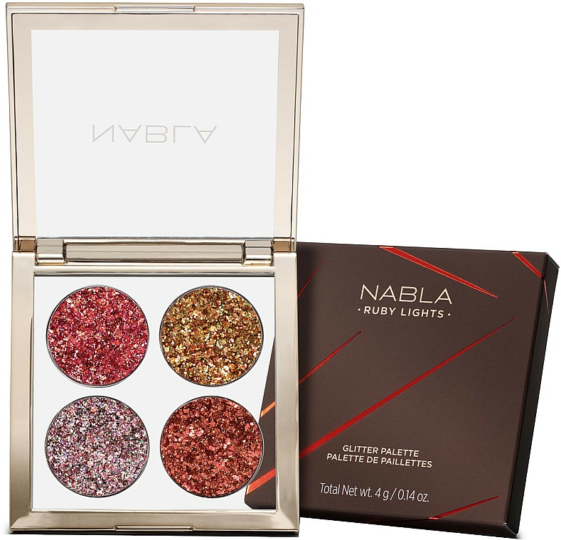 Lidschatten-Palette - Nabla Ruby Lights Collection Glitter Palette