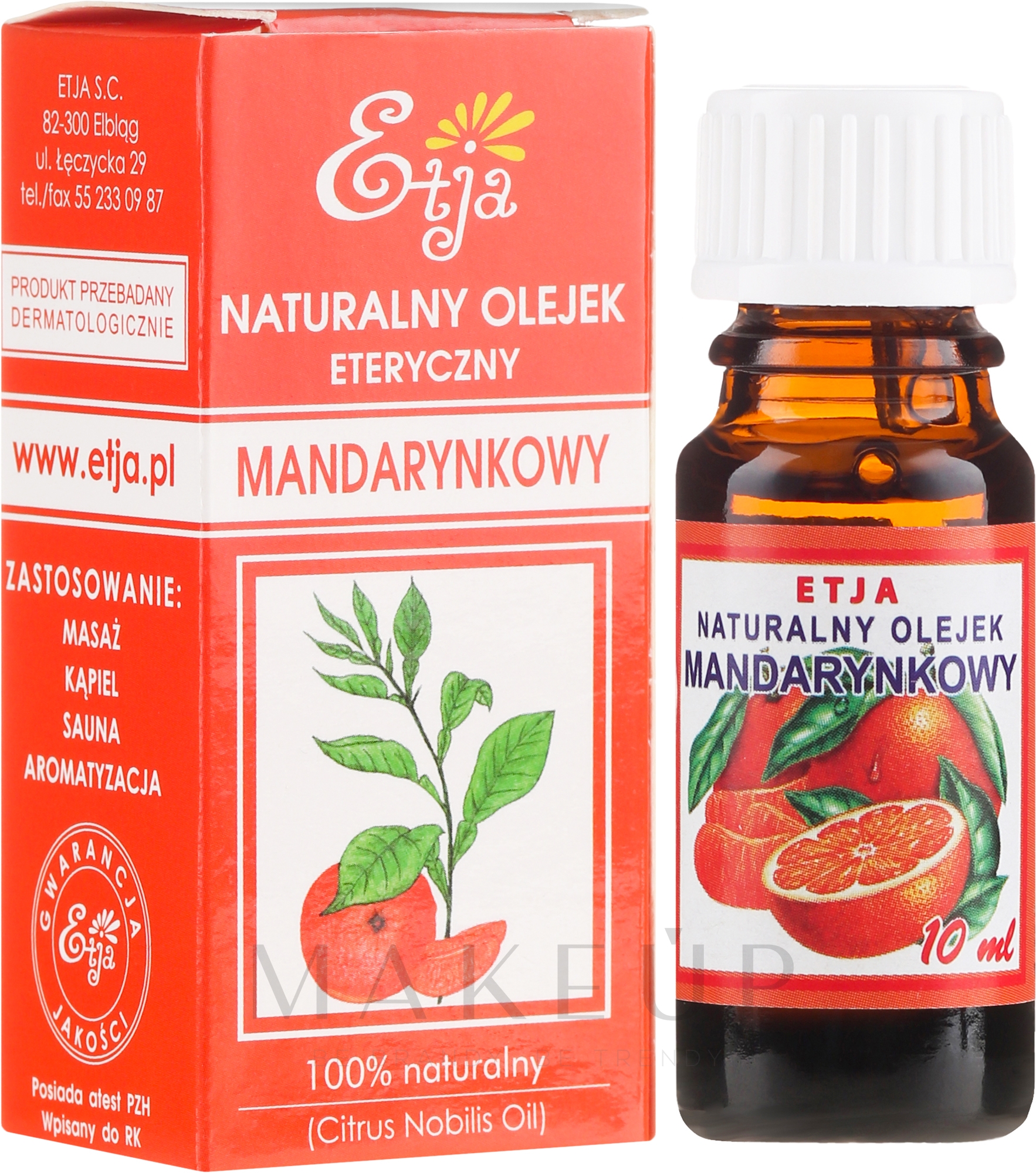 Natürliches ätherisches Mandarinenöl - Etja Natural Oil — Bild 10 ml