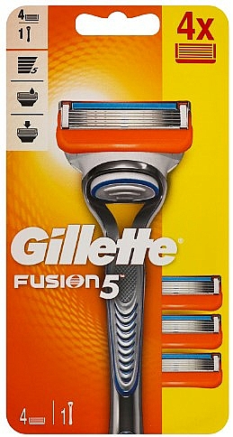 Rasierer mit 4 Ersatzklingen - Gillette Fusion5 Razor For Men — Bild N1
