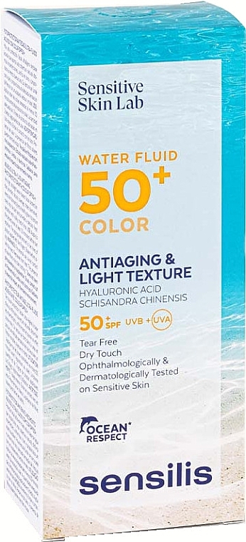 Sonnenschutz-Fluid für das Gesicht - Sensilis Antiaging & Light Water Fluid 50+ Color — Bild N2