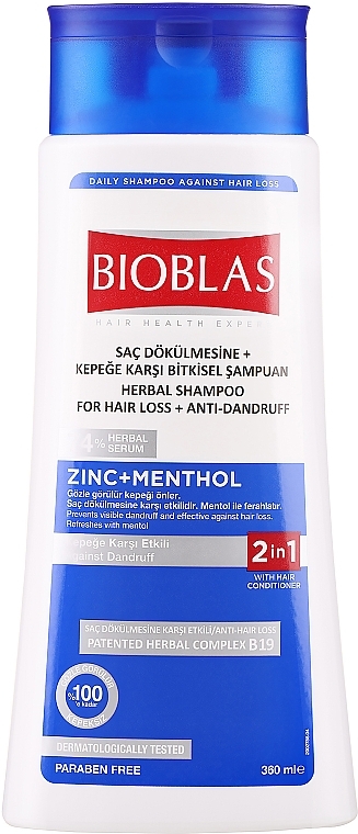 Shampoo gegen Haarausfall und Shuppen - Bioblas Zinc Pyrithione Against Hair Loss And Dandruff Shampoo — Bild N1