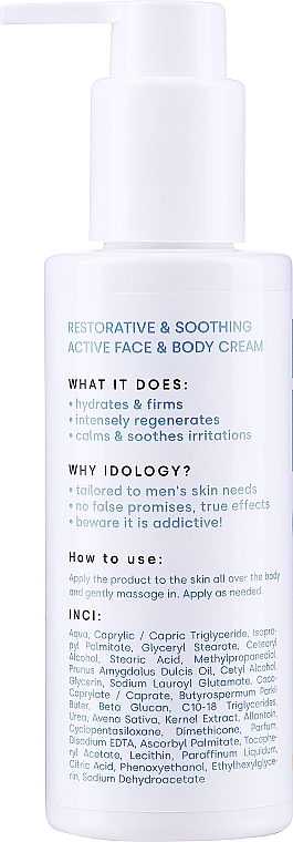 Multifunktionale Gesichts- und Körpercreme für Männer - Idolab Idology Active Face & Body Cream Multi-tool — Bild N3