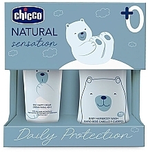 Düfte, Parfümerie und Kosmetik Chicco Natural Sensation Daily Protection Set (Körpercreme 100 ml + Waschgel 200 ml) - Set