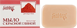 Düfte, Parfümerie und Kosmetik Seife mit roter Tonerde für Gesicht und Körper - Golden Pharm