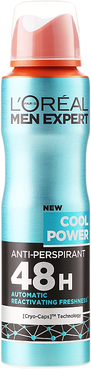 Deospray Antitranspirant - L'Oreal Paris Men Expert Cool Power Deodorant Spray — Bild N1