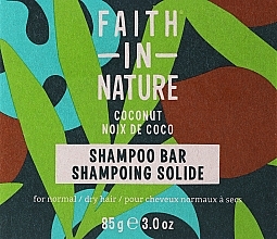 Düfte, Parfümerie und Kosmetik Pflegendes festes Shampoo mit Kokosnussöl und Sheabutter - Faith In Nature Coconut & Shea Butter Shampoo Bar
