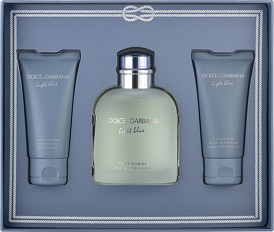 Dolce&Gabbana Light Blue Pour Homme - Duftset (Eau de Toilette 125ml + Duschgel 50ml + After Shave Balsam 50ml)  — Bild N2