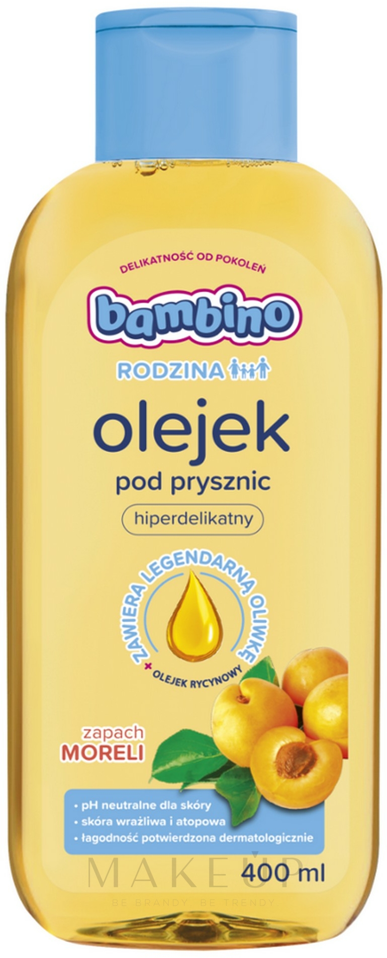 Duschöl mit Aprikosenduft für empfindliche und atopische Haut - Bambino Family Shower Oil — Bild 400 ml