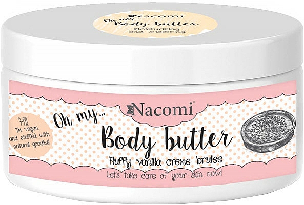 Körperbutter mit Mandeln und Vanille - Nacomi Body Butter Fluffy Vanilla Creme Brulee