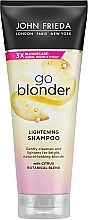 Aufhellendes Shampoo für blonde Haare mit Zitrusfrüchten und Kamille - John Frieda Sheer Blonde Go Blonder Shampoo — Bild N1