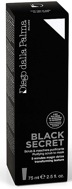 2in1 Reinigendes Gesichtspeeling & reinigende Gesichtsmaske - Diego Dalla Palma Black Secret Purifying Scrub To Mask — Bild N2