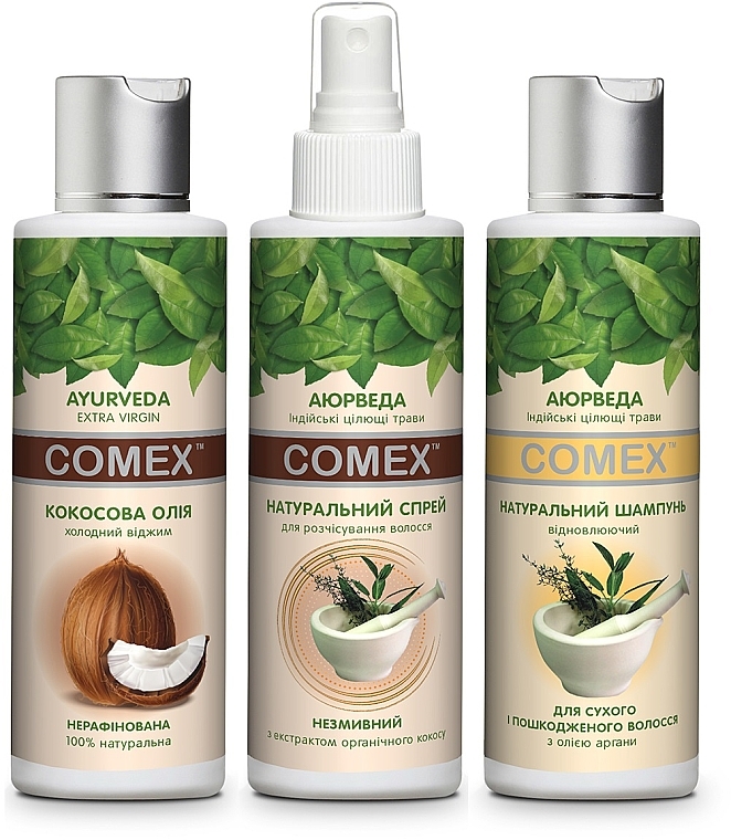 Set Pflege für strapaziertes Haar - Comex (shm/150ml + spray/150ml + oil/150ml) — Bild N2