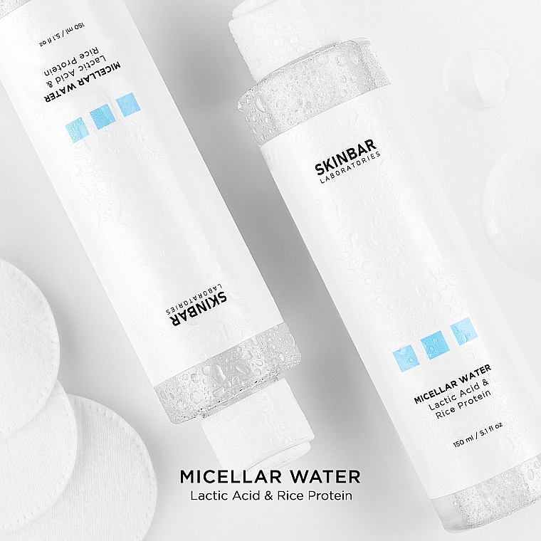 Mizellares Gesichtsreinigungswasser mit Milchsäure und Reisproteinen - SKINBAR Lactic Acid & Rice Protein Micellar Water — Bild N5