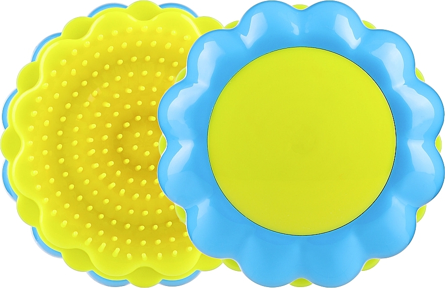 Kompakte Haarbürste Kamille gelb-blau - Rolling Hills Brosse Desenredar Flower — Bild N2