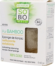 Düfte, Parfümerie und Kosmetik Schwamm zum Waschen - So'Bio Etic Pur Bamboo Exfoliating Cleaning Konjac Facial Sponge