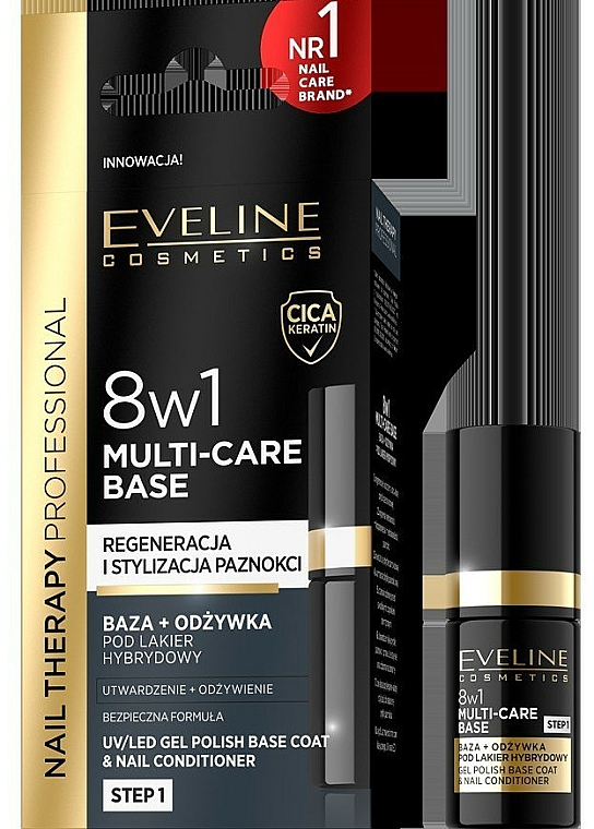 8in1 Nagelbalsam - Eveline Cosmetics Nail Therapy Professional 8 in 1 Multi-Care Base — Bild N1