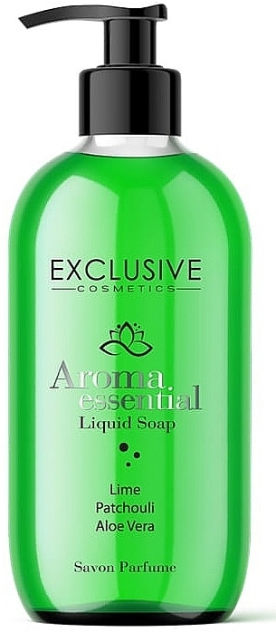 Flüssigseife Limette, Patschuli, Aloe Vera - Exclusive Cosmetics Aroma Essential Liquid Soap  — Bild N1