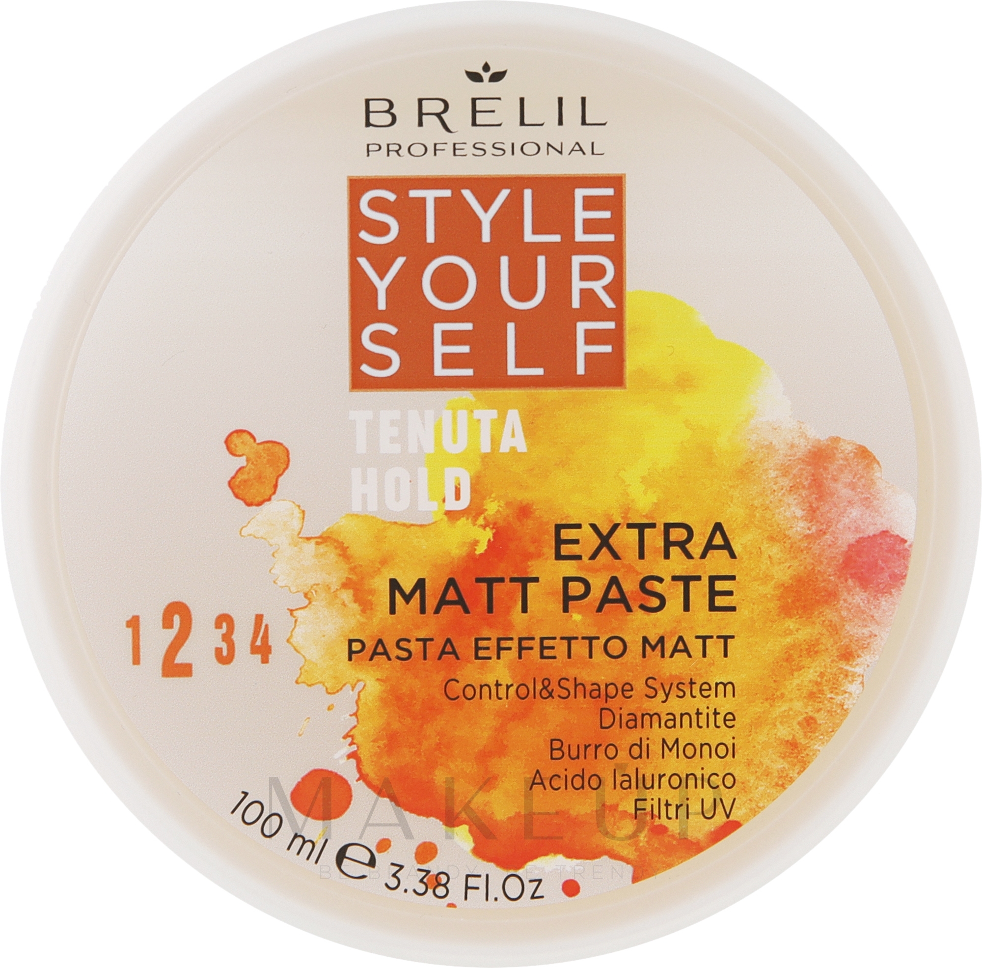 Modellierende Haarpaste mit Matteffekt - Brelil Style Yourself Hold Extra Matt Paste — Bild 100 ml