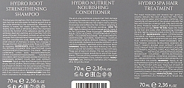 Hadat Cosmetics Hydro Hair Growth Set (Shampoo 70ml + Conditioner 70ml + Haarmaske 70ml + Kosmetiktasche) - Haarwuchs-Set — Bild N3
