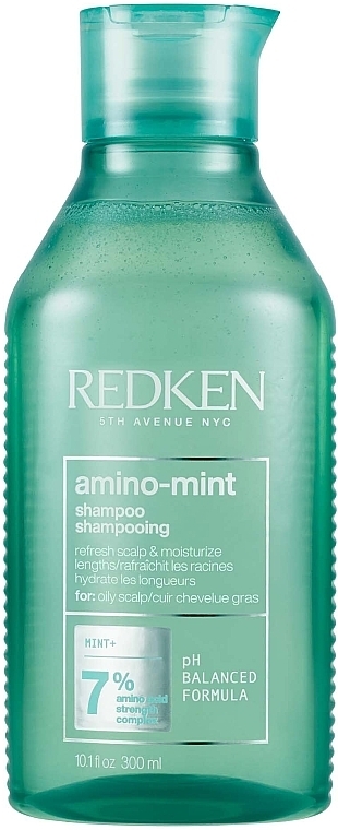Erfrischendes und feuchtigkeitsspendendes Shampoo für fettige Kopfhaut - Redken Amino Mint Shampoo — Bild N1
