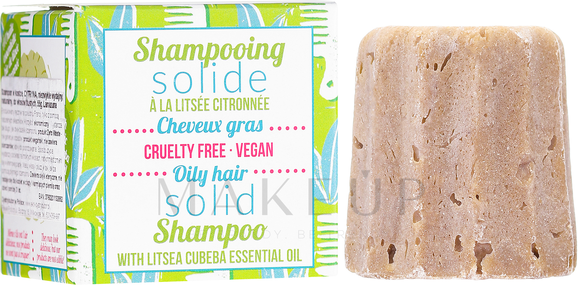 Festes Shampoo für fettiges Haar - Lamazuna Solid Shampoo For Oily Hair With Litsea Cubeba — Bild 55 g