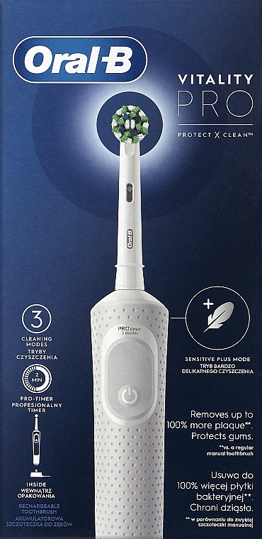 Elektrische Zahnbürste weiß - Oral-B Vitality 100 PRO Protect X D103  — Bild N1