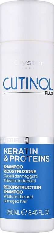 Regenerierendes Haarshampoo mit Keratin und Proteinen - Oyster Cosmetics Cutinol Plus Rebirth Reconstruction Shampoo  — Bild N1