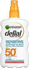 Sonnenschutzspray für empfindliche Haut SPF 50 - Garnier Delial Ambre Solaire Advanced Sensitive Sunscreen Spray SPF50 — Bild N1