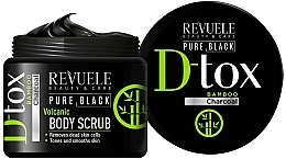Düfte, Parfümerie und Kosmetik Regenerierendes Körperpeeling mit Bambuskohle und Aloe Vera - Revuele Pure Black Detox Volcanic Body Scrub