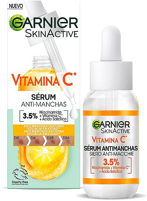 Aufhellendes Serum gegen dunkle Flecken - Garnier Vitamin C Anti-Dark Spots & Brightening Serum — Bild N2
