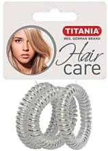 Düfte, Parfümerie und Kosmetik Spiral-Haargummi aus Plastik Anti Ziep transparent 3 St. Durchmesser 5 cm - Titania