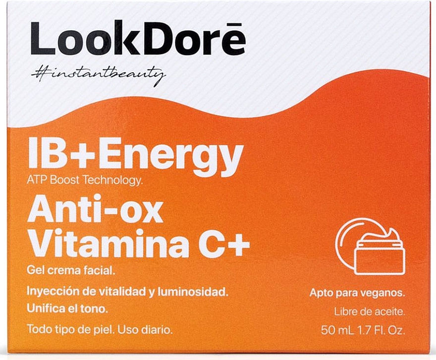 Creme-Fluid für das Gesicht - LookDore IB+Enrgy nti-Ox Vitamin C Gel Cream — Bild N2