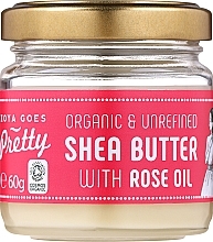Düfte, Parfümerie und Kosmetik Sheabutter mit Rosenöl für den Körper - Zoya Goes Pretty Shea Butter With Rose Oil Organic Cold Pressed